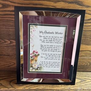Framed Sentimental Print - Plum Matting with Silver Frame
